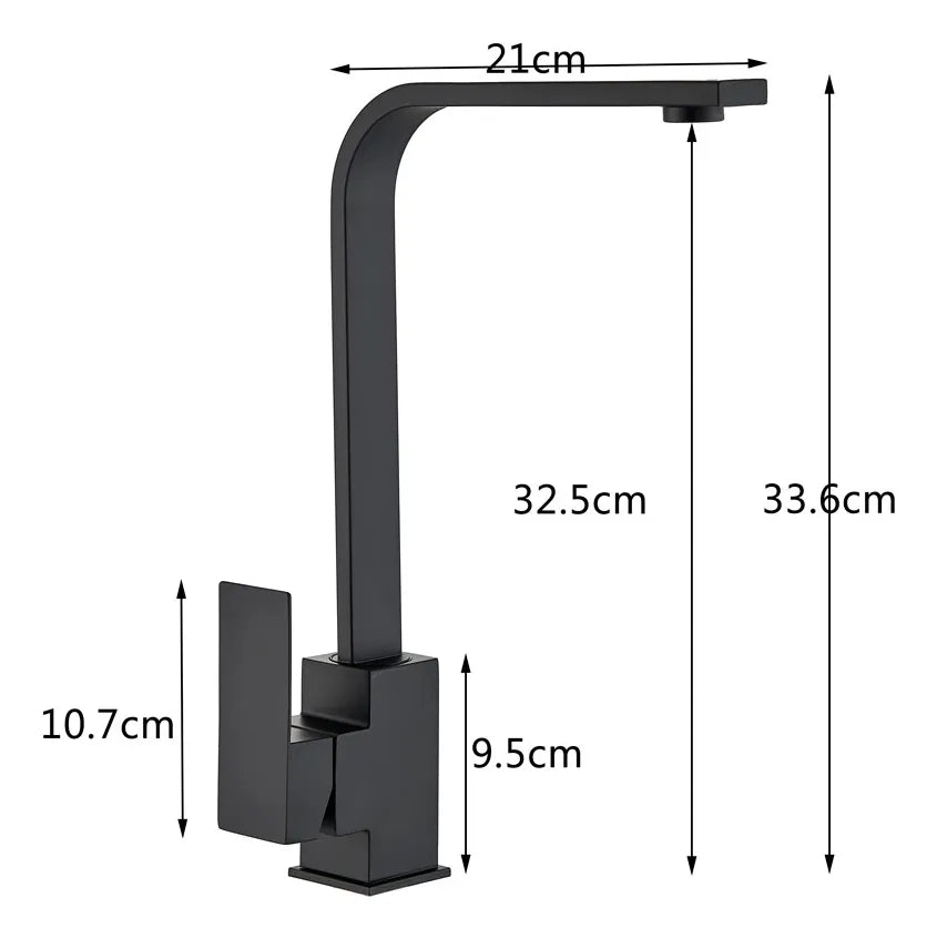 Torneira para Cozinha Gourmet Monocomando Alta Black Piano 360º - Decker