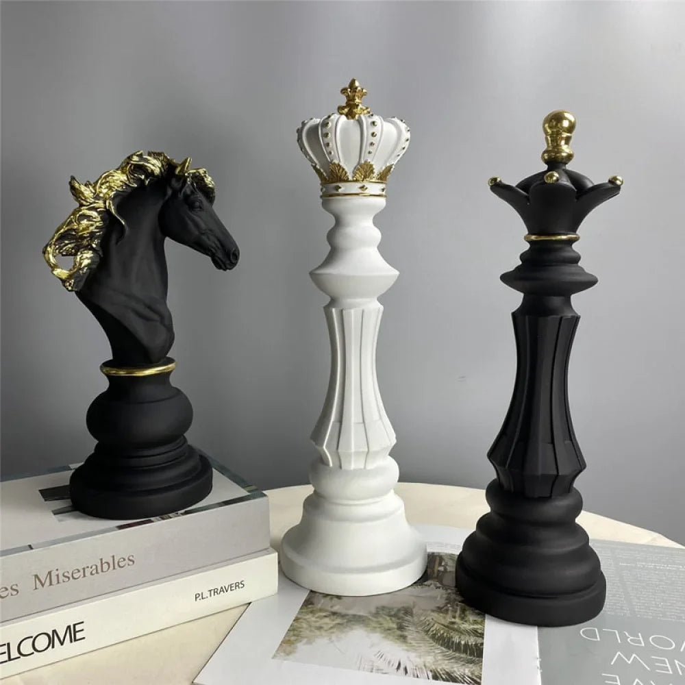 Escultura Peças de Xadrez 3 Peças