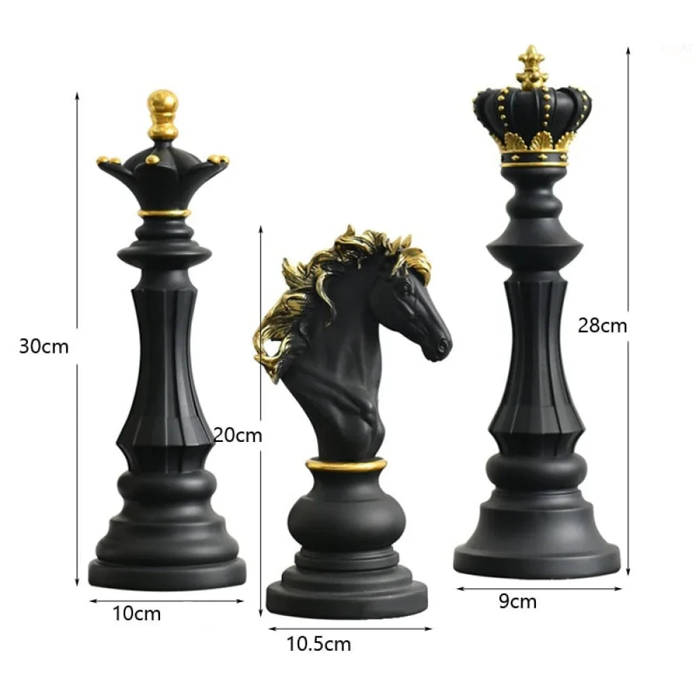 Escultura Peças de Xadrez 3 Peças