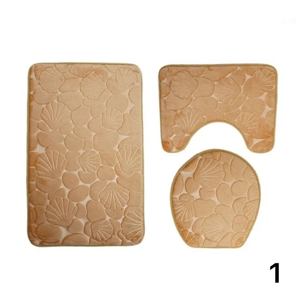 Kit Tapetes Para Banheiro e Lavabo 3 Peças