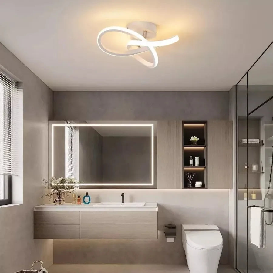 Luminária de Teto Contemporânea Branca