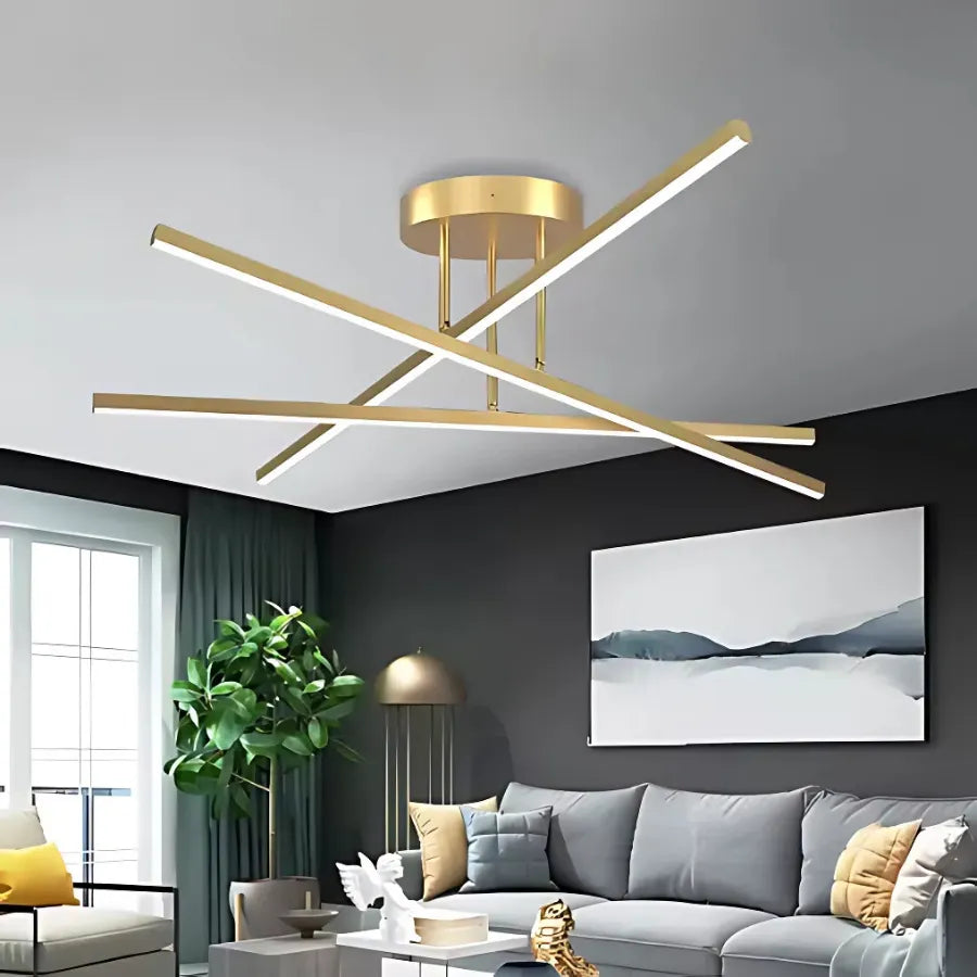 Luminária de Teto Nórdico Dourado