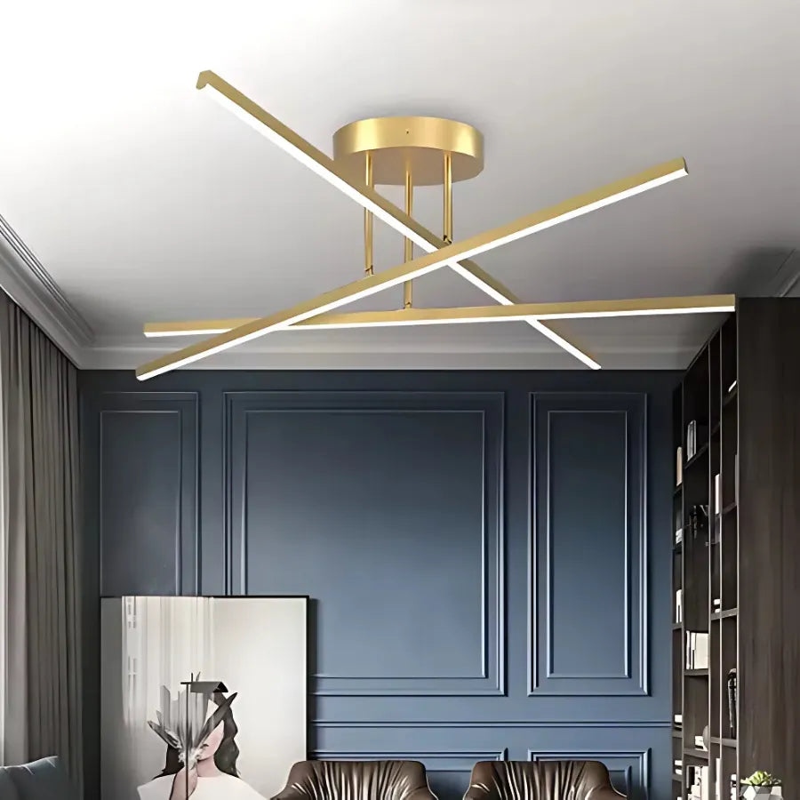 Luminária de Teto Nórdico Dourado