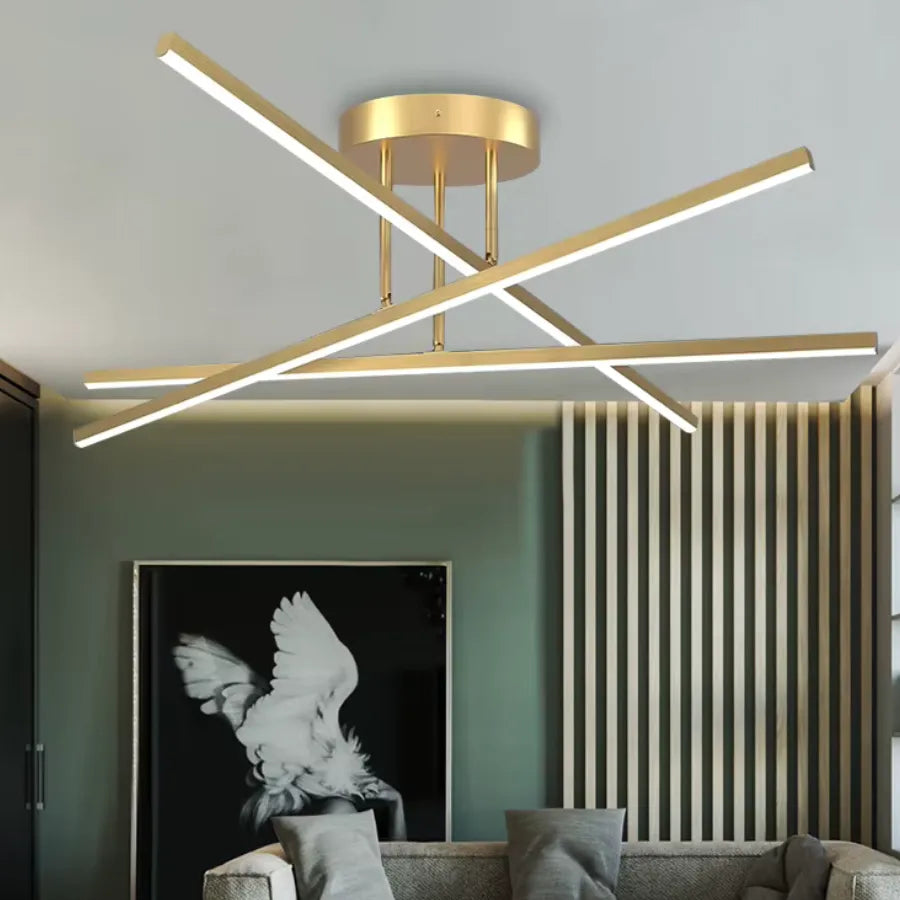 Luminária de Teto Nórdico Dourado