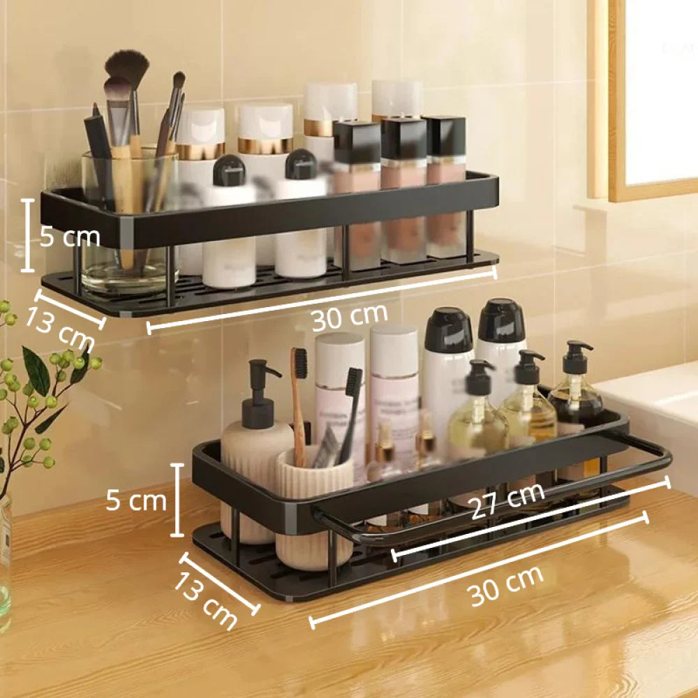 Kit de Prateleiras para Banheiro Sem Furos