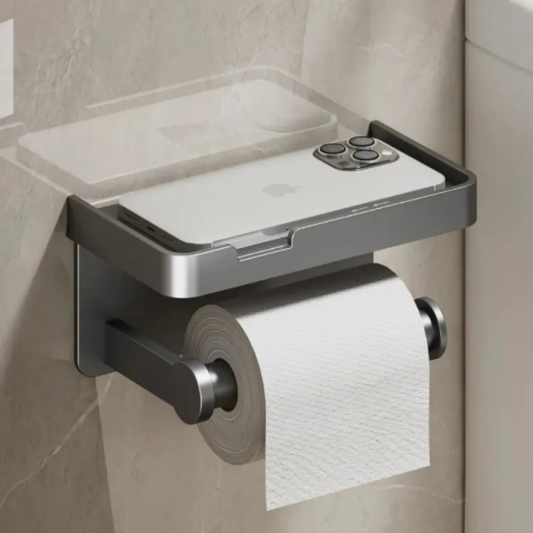 Suporte de Papel Higiênico com Apoio de Celular