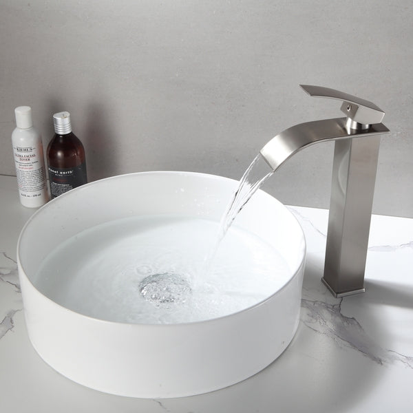 Torneira para Banheiro Monocomando Cascata Bica Alta Prata - Decker