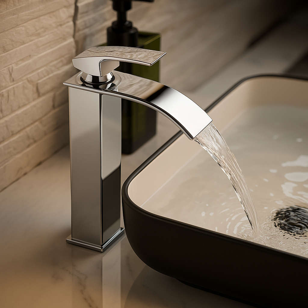 Torneira para Banheiro Monocomando Cascata Bica Alta Prata - Decker