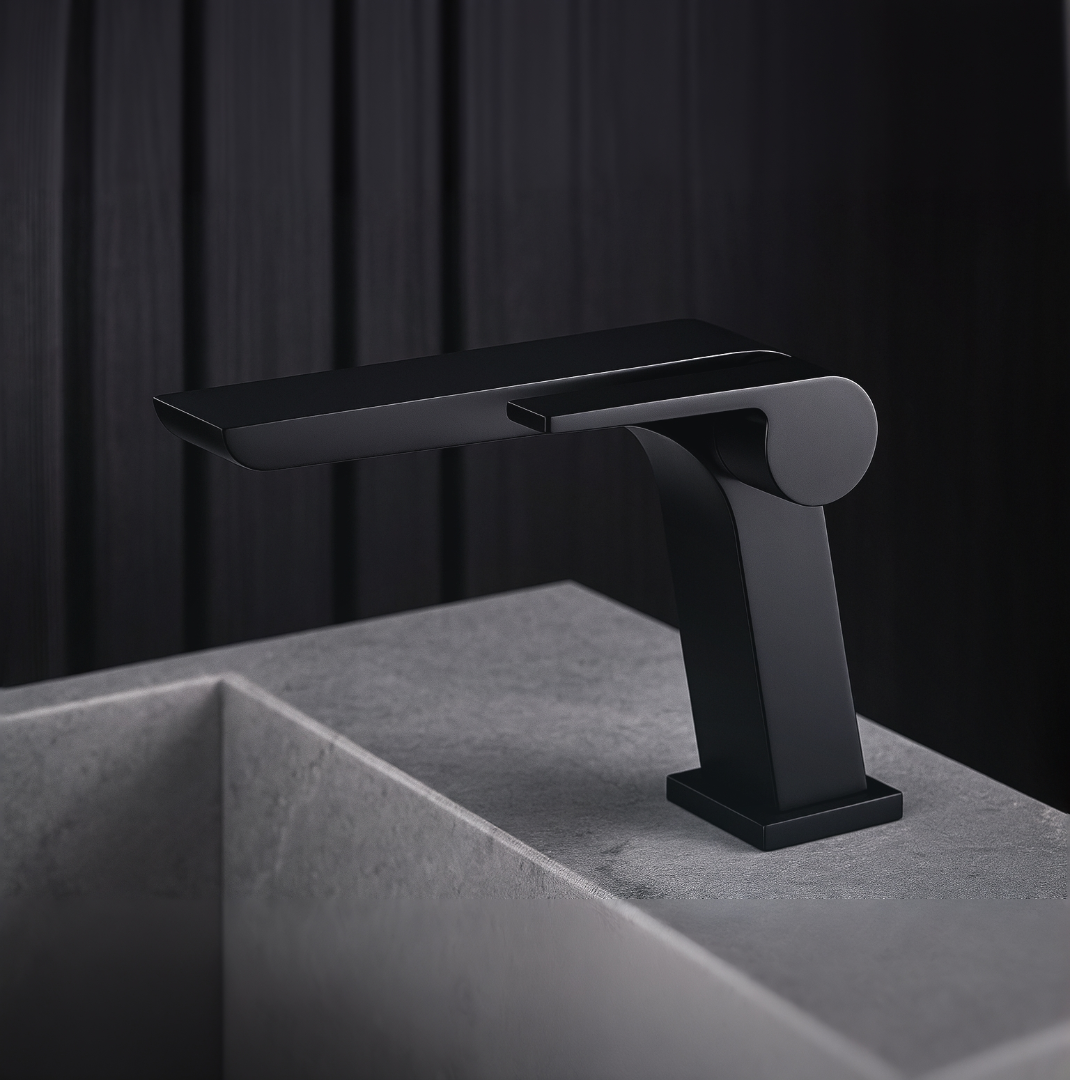 Torneira Cascata Luxo Monocomando Banheiro Quente e Fria - BlackFall
