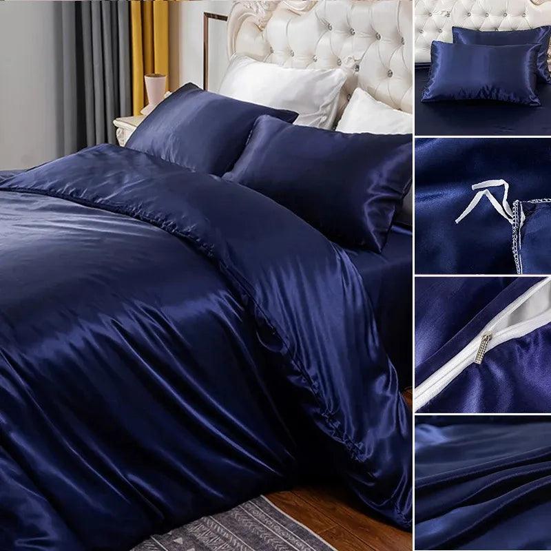 Conjunto de Cama em Seda 4 Peças