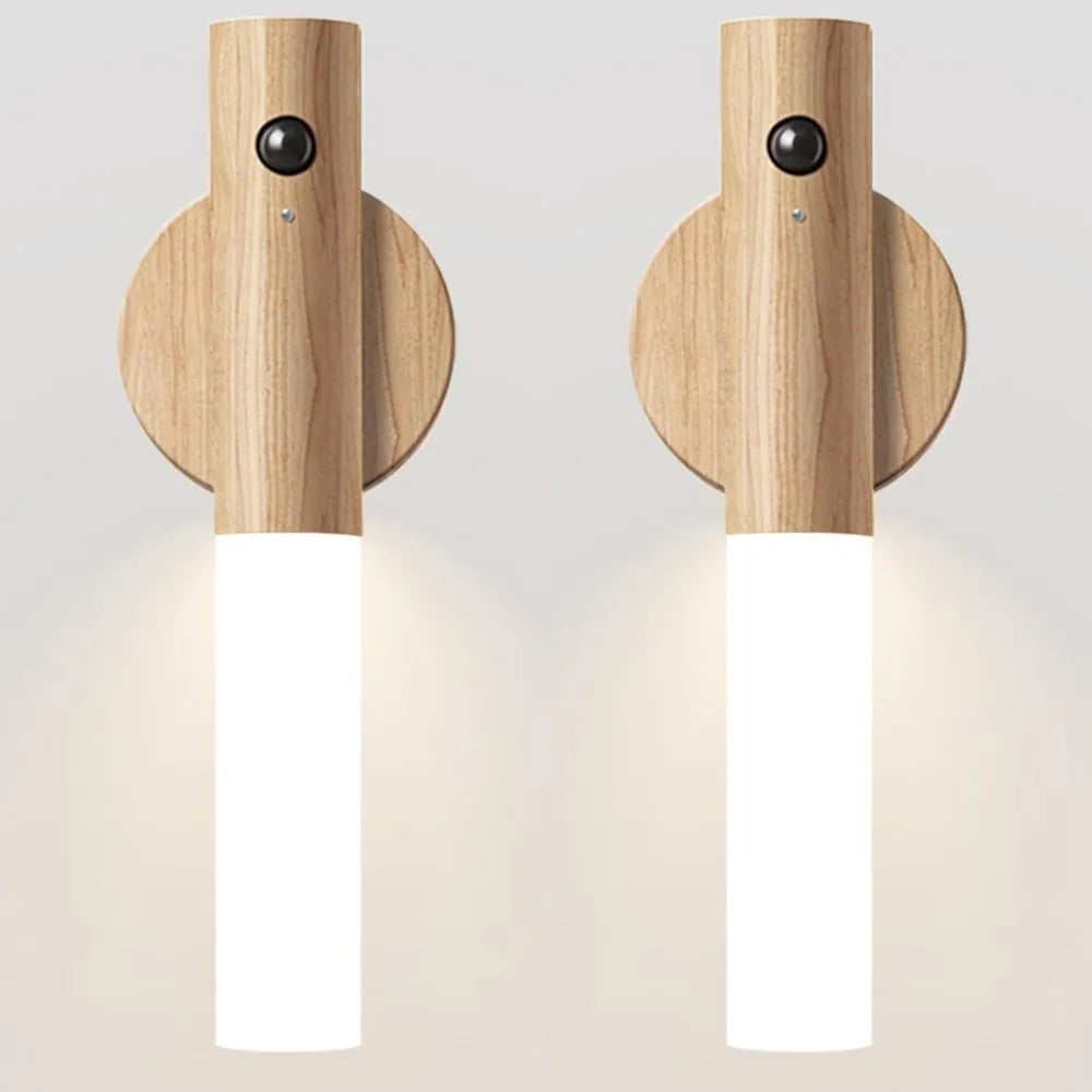 Luminária de Parede Bege com Sensor