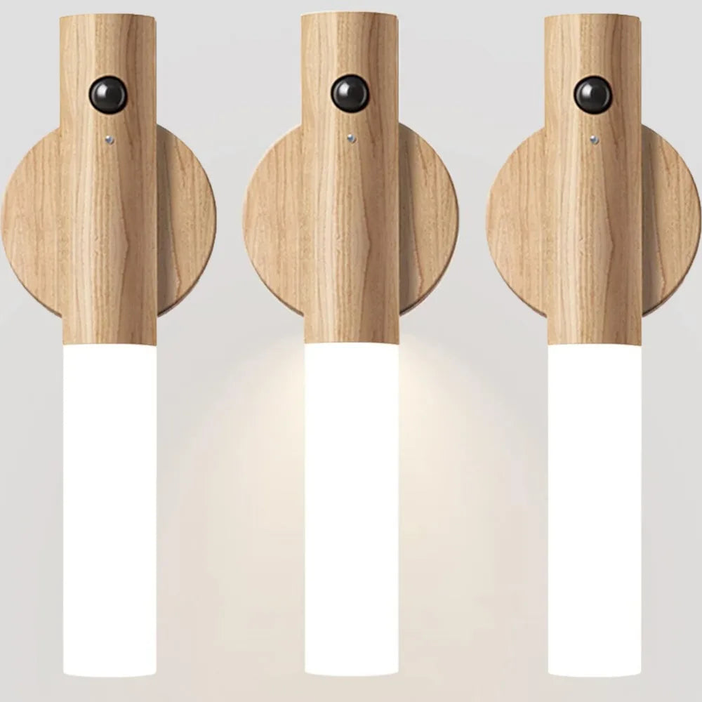 Luminária de Parede Bege com Sensor